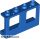Lego Window 1 x 4 x 2 Plane, Single Top Hole and Single Bottom Hole for Glass, Blue
