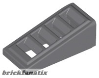 Lego Slope 18 2 x 1 x 2/3 with Grille, Dark grey