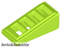 Lego Slope 18 2 x 1 x 2/3 with Grille, Lime