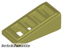 Lego ROOF TILE W. LATTICE 1x2x2/3, Olive green