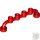 Lego Bar 1 x 6 with Hollow Studs, Red