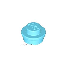 Lego PLATE 1X1 ROUND, Medium azur