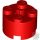 Lego Brick, Round 2 x 2 with Axle Hole, Red
