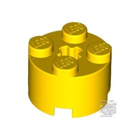 Lego Brick, Round 2 x 2 with Axle Hole, Yellow