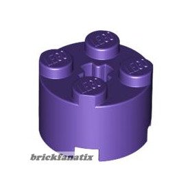 Lego Brick Ø16 W. Cross, Dark purple