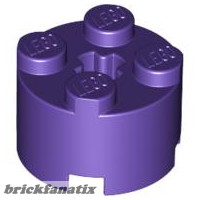 Lego Brick Ø16 W. Cross, Dark purple