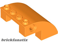 Lego BRICK 4X4X2 W. BOW / Ø 4.85, orange