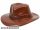 Lego figura Headgear Hat, Wide Brim Outback Style (Fedora), Reddish brown