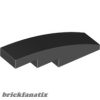 Lego Slope, Curved 4 x 1, Black