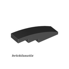 Lego Slope, Curved 4 x 1, Black