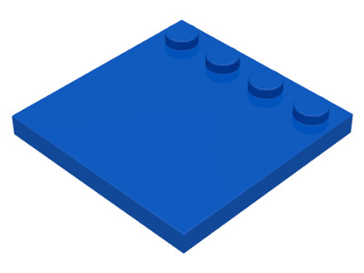Lego Tile, Modified 4 x 4 with Studs on Edge, Bright blue