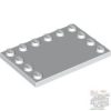 Lego Tile, Modified 4 x 6 with Studs on Edges, White