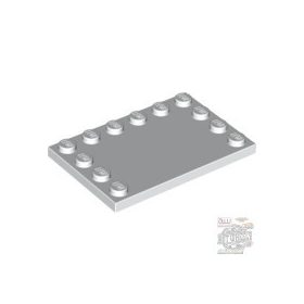 Lego Tile, Modified 4 x 6 with Studs on Edges, White