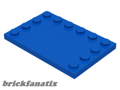 Lego Plate 4X6 W. 12 Knobs, Blue