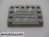 Lego Tile, Modified 4 x 6 with Studs on Edges with Steel Plate with Scratches Type A+B+C+D Pattern (Sticker) - Set 8273, Light grey