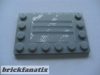 Lego Tile, Modified 4 x 6 with Studs on Edges with Steel Plate with Scratches Type A+B+C+D Pattern (Sticker) - Set 8273, Light grey
