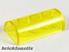Lego Slope, Curved 2 x 4 Double without Groove, Transparent yellow
