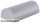 Lego Slope, Curved 2 x 4 Double with Groove, Light grey