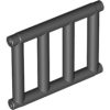 Lego Bar 1 x 4 x 3 Grille with End Protrusions, Black