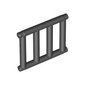 Lego Bar 1 x 4 x 3 Grille with End Protrusions, Black
