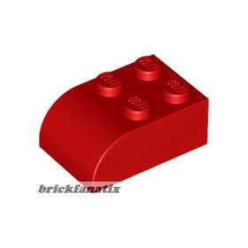 Lego Slope, Curved 3 x 2 with 4 Studs, Red