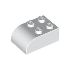 Lego Slope, Curved 3 x 2 with 4 Studs, White