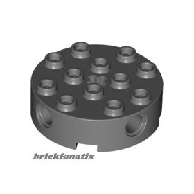 Lego TECHNIC BRICK 4X4 ROUND, Dark grey