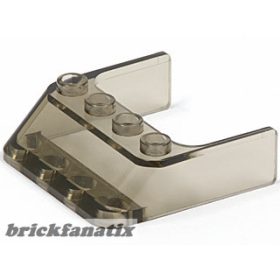 Lego Windscreen 4 x 4 x 1, Transparent brown