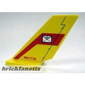   Lego Tail Shuttle with Mail Envelope and 'NN-7732' Pattern on Both Sides (Stickers) - Set 7732