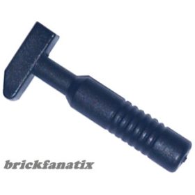  Lego Minifigure, Utensil Tool Cross Pein Hammer - 6-Rib Handle, Black