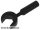 Lego Minifigure, Utensil Tool Open End Wrench - 6-Rib Handle, Black