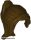 Lego figura Hair Female Ponytail Long with Side Bangs, dark brown