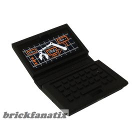   Lego Minifigure, Utensil Computer Laptop with Control Crane Screen Pattern (Sticker) - Set 60225