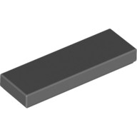 Lego Flat Tile 1X3, Dark grey