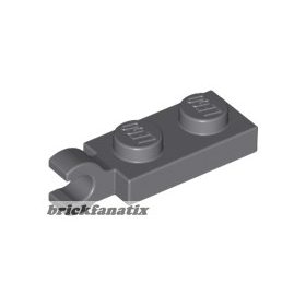 Lego PLATE 2X1 W/HOLDER,VERTICAL, Dark gray