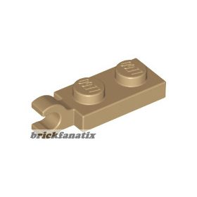 Lego PLATE 2X1 W/HOLDER,VERTICAL, Dark tan