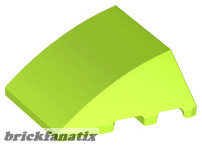 Lego Wedge 4 x 3 Triple Curved No Studs, Lime