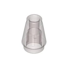 Lego Cone 1 x 1 with Top Groove, Transparent brown