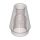 Lego Cone 1 x 1 with Top Groove, Transparent brown