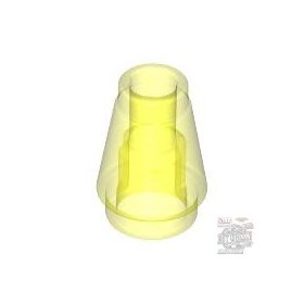   Lego Cone 1 x 1 with Top Groove, Transparent fluorescent green