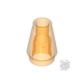 Lego Cone 1 x 1 with Top Groove, Transparent orange