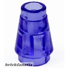 Lego Cone 1 x 1 with Top Groove, Transparent purple