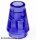 Lego Cone 1 x 1 with Top Groove, Transparent purple