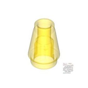 Lego Cone 1 x 1 with Top Groove, Transparent yellow