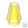 Lego Cone 1 x 1 with Top Groove, Transparent yellow