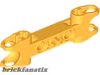 Lego Technic, Axle and Pin Connector 2 x 7 with 2 Ball Joint Sockets, Squared Ends and Axle Hole in Center, Flame Yellowish orange