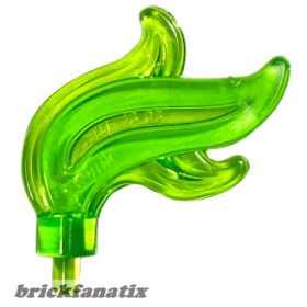   Lego Minifigure, Plume Feather Triple Compact / Flame / Water, Trans-Bright green