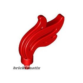   Lego Minifigure, Plume Feather Triple Compact / Flame / Water, Red