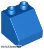 Lego Duplo, Brick 2 x 2 x 1 1/2 Slope 45, Blue