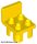 Lego Duplo, Furniture Chair with 4 Studs and Squared Back, Yellow